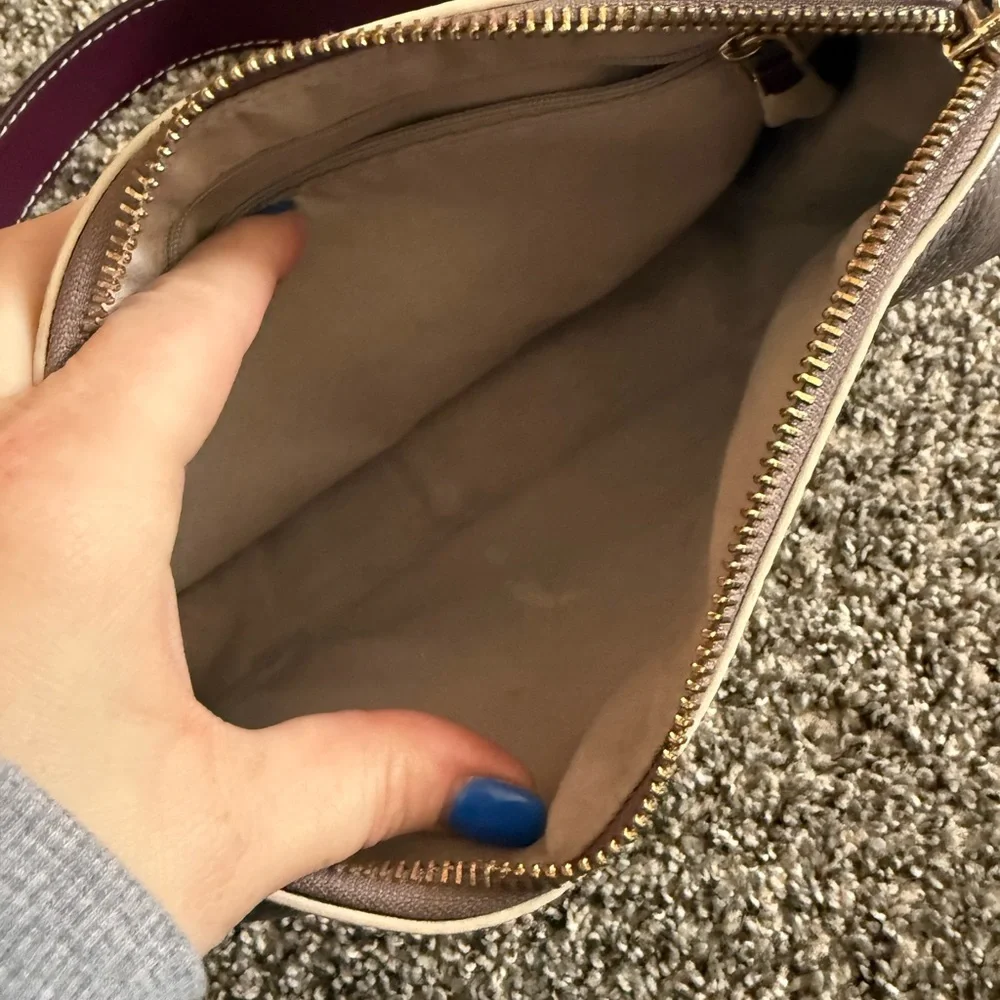 Kate Spade Crossbody Bag in Gray and Burgundy - Picture 3 of 5